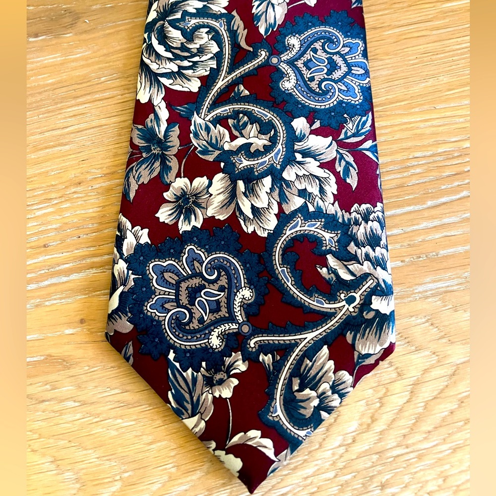 Pierre Cardin men’s neck tie paisley floral vintage